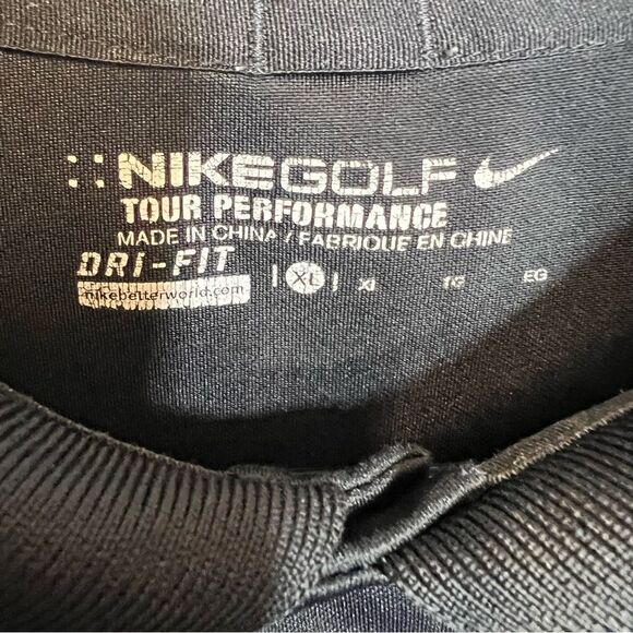 NIKE GOLF Dri Fit Men's BLACK SS Polo Shirt, Size XL - Picture 14 of 14